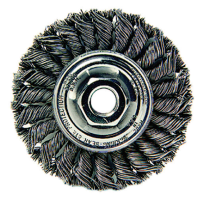 4 Maryland Brush Knotted Steel Wire Wheels 4" x 1/2" x 1/2-5/8" Max 25000 RPM 